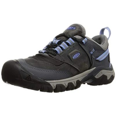 Image of KEEN Women&#039;s Ridge Flex Waterproof Hiking Boots, Steel Grey/Hydrangea, 5.5 UK