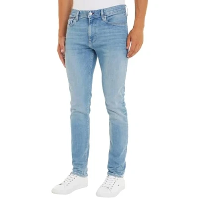Image of Tommy Hilfiger Men Slim Bleecker Pstr Maui Blue Denim Pants, Blue, 28W / 34L