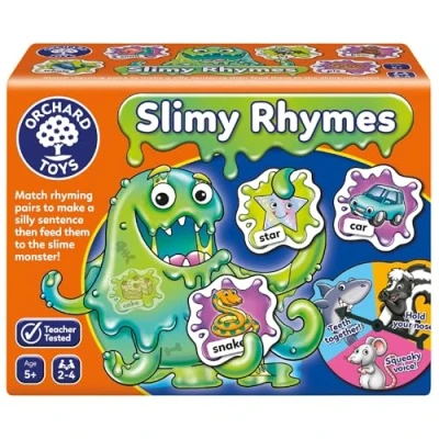 Image of Orchard Toys Slimy Rhymes Game, Educational Rhyming Helps Teach Words, Literacy Age 5 Years +