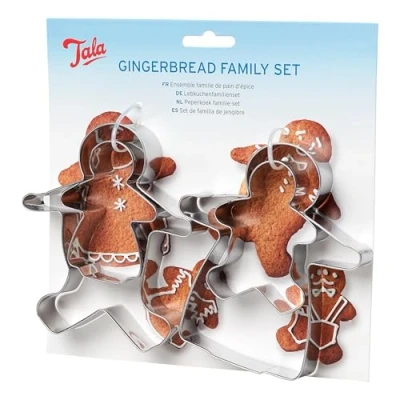 Image of Tala Stainless Steel Gingerbread Family Cutters
