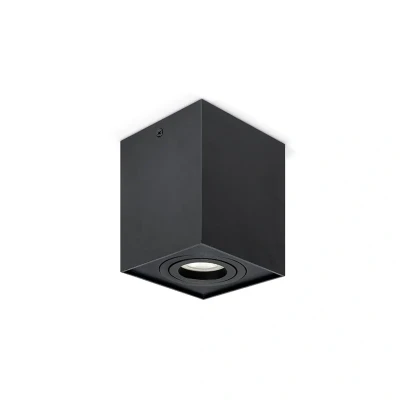 Image of Square Surface Mount Tiliable GU10 Downlight Black JCC