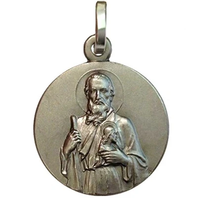 Image of 925 Sterling Silver &quot; Saint Jude Thaddeus Medal