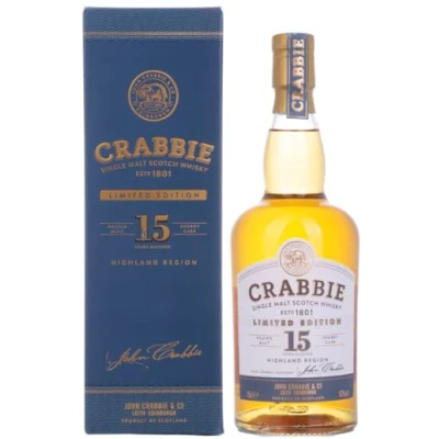 Image of Crabbie Whisky 15 Year Old Single Malt Whisky, 70 cl