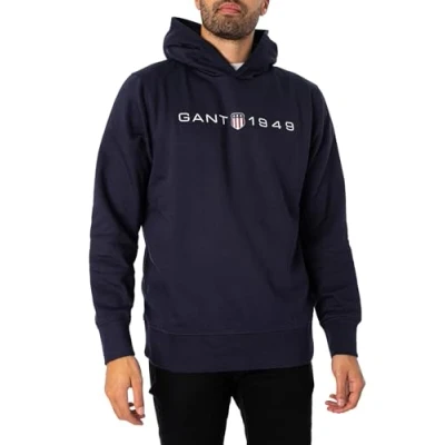 Image of GANT Printed Graphic Sweatshirt, Men&#039;s, Size: Medium, Evening blue
