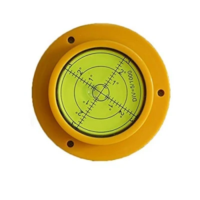 Image of 90mm Large Bullseye Bubble Spirit Level, Round Precision Level Circular Inclinometers Tool with Mounting Holes for RV Leveling Camper