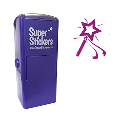 Image of SuperStickers Wand Pre Inked Stamper Purple, DST017V