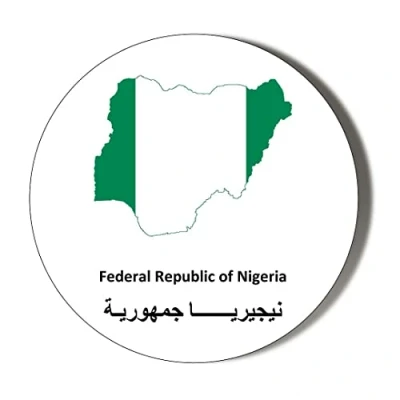 Image of NIGERIA MAP 38mm Round Fridge Magnet