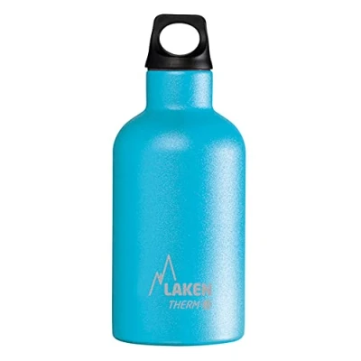 Image of Laken Thermo Futura Vacuum Insulated Stainless Steel Water Bottle Narrow Mouth, 12 Ounce, Cyan