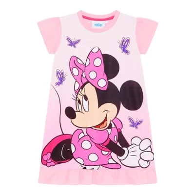 Image of Minnie Mouse Girls Pink Nightie/Nightdress 4 5 years