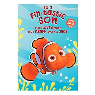 Image of Hallmark Finding Dory Son Birthday Card &#039;Fishy Jokes&#039; Medium [Old Model]