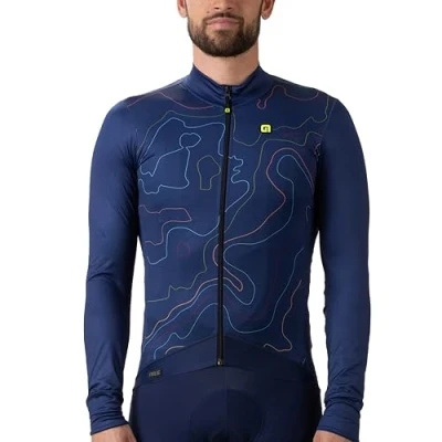 Image of Alé Cycling Men&#039;s PR E Top Long Sleeve Jersey, Blue, L