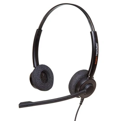 Image of Agent 450 Binaural Noise Cancelling Headset With HIS Bottom Cable For Avaya IP 1608, 1616, 9601, 9608, 9611, 9611G, 9620, 9620C, 9620L, 9621, 9630, 9640 + many more