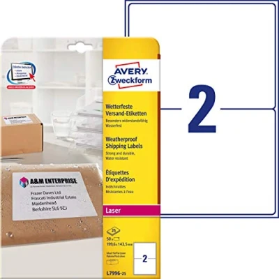 Image of Avery Zweckform Address and Labels for Laser Printers White