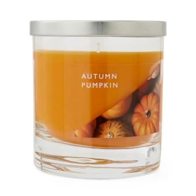 Image of Wax Lyrical Autumn Pumpkin Medium Candle, Up to 50hrs, Orange