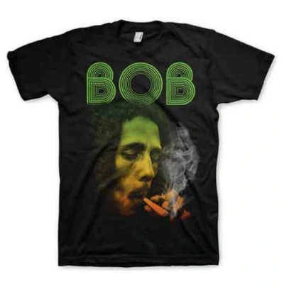 Image of Rockoff Trade Men&#039;s Bob Marley Smoking Da Erb T Shirt, Black (Black Black), X Large