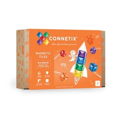 Image of Connetix Rainbow Square Pack, 42 Pieces