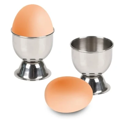 Image of Egg Cups Set Stainless Steel Holders for Soft Hard Boiled Eggs Cup Stand Breakfast Brunch Kitchen Dining Tableware Accessories, of 2