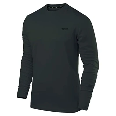 Image of TCA Element Mens Workout Gym Clothing Long Sleeve Running Top for Men Darkest Spruce, XL