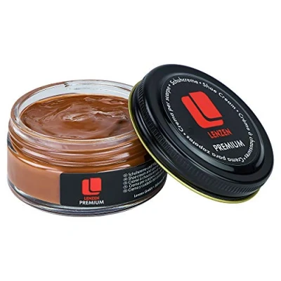 Image of Lenzen Shoe Polish I Leather Cream for Smooth and Grained (Cognac)