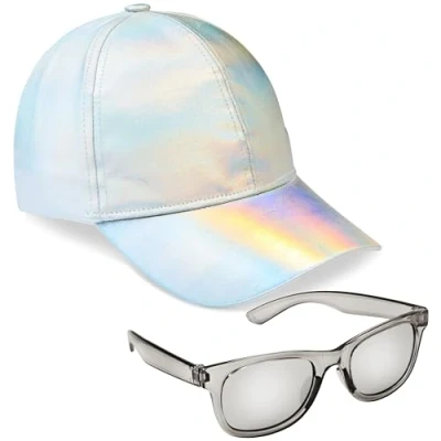 Image of CityComfort Girls Cap and Sunglasses Set, Baseball UV (Silver)