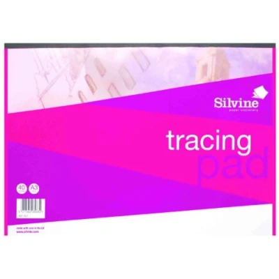 Image of PACK OF 3 Silvine A3 Tracing Paper Pad (40 Sheets Per Pack)