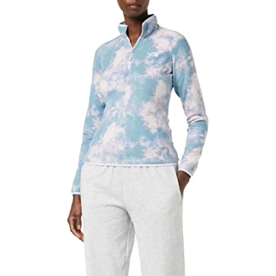 Image of THE NORTH FACE 100 Glacier Sweater Lavender Fog Dye Print M