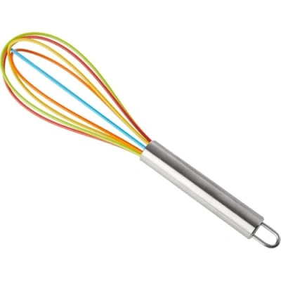 Image of Citystores® Whisk Rainbow, 26cm Silicone Hand Large, Easy to use Wisk for Cooking, Egg &amp; Sauce