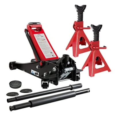 Image of Arebos 3T Hydraulic Manoeuvring Jack Flat 2X 3 Ton Capacity Supports Jacks for Workshop and Hobby Stand Car Passenger