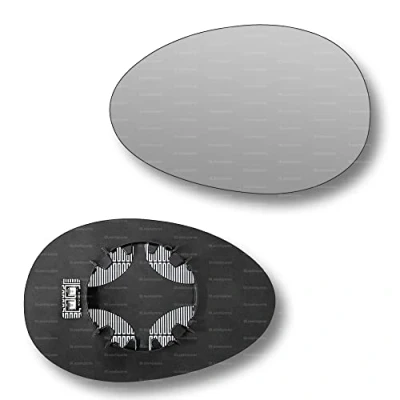 Image of Less4spares Replacement Wing Mirror Glass Left Compatible with Mini Clubman 2007 2014 CLIP ON Passnager Near Side N/S Convex