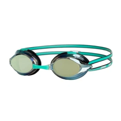 Image of Zoggs Racer Titanium Green Black Mirrored Gold