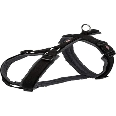 Image of TRIXIE Trekking Harness New Premium, M: 53 64 cm/20 mm, Black/Graphite, Dog