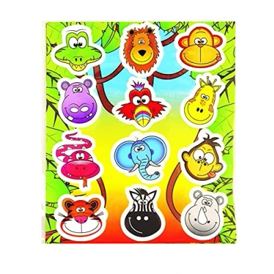 Image of Henbrandt 24 Sheets of 12 JUNGLE STICKERS