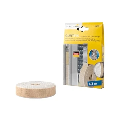 Image of Schellenberg 34301 Gurtfix Roller Shutter Belt Repair Kit Maxi Replacement of Defective Straps Without Opening The Box, Complete Set, Beige, 23 mm