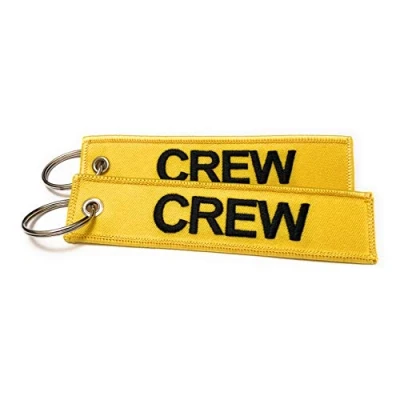 Image of Crew Luggage Tag Yellow/Black Set of 2 Aviamart®