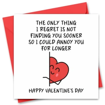 Image of Funny Cute Valentine&#039;s Day Card for Him or Her Girlfriend, Boyfriend, Husband Wife Fiance Fiancee Romantic Loving
