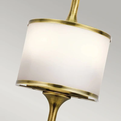 Image of KICHLER Mona IP44 LED wall light, 55.9 cm, natural brass