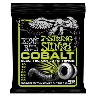 Image of Ernie Ball Cobalt Strings EB2728 10 56 7 String Electric Guitars