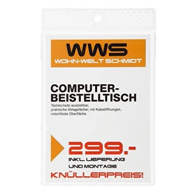 Image of Durable 229719 Label Pocket A6 Transparent Pack of 100