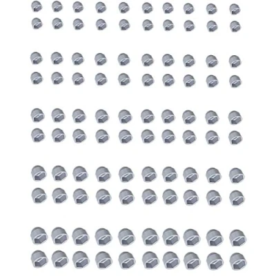 Image of 20x Hex NUT Cover Cap M4 to M30 Protection Bolt Round Hexagon Dome Grey Screw Head CAR Plastic (Diameter M12 / 19mm)