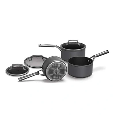 Image of Ninja C33000UK Foodi 3 Piece Zero Stick Saucepan Set Grey