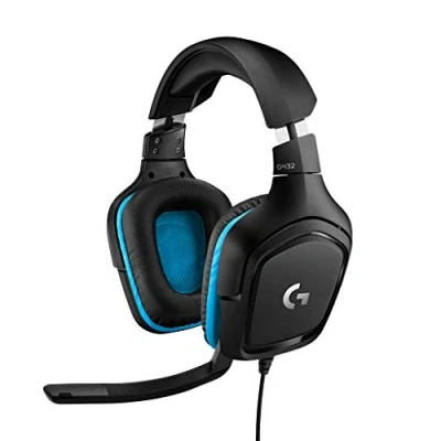 Image of Logitech G432 Wired Gaming Headset, 7.1 Surround Sound, DTS Headphone:X 2.0, 50 mm Audio Drivers, USB and 3.5 Jack, Flip to Mute Mic, Lightweight, PC/Mac/Xbox One/PS4/Nintendo Switch Black