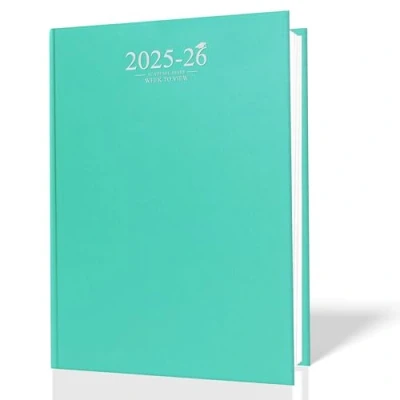 Image of G4GADGET A4 Academic Diary 2025 2026 Teal Week to View Mid Year Planner from August July Student &amp; Teacher Organiser
