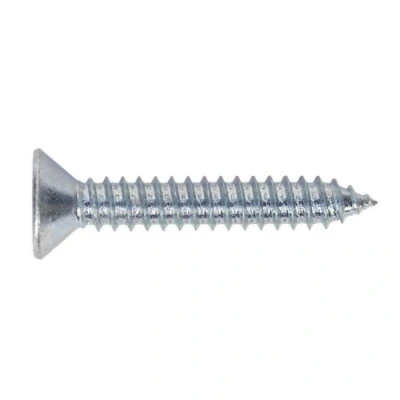 Image of Sealey Self Tapping Screw 6.3 x 38mm Countersunk Pozi Pack of 100