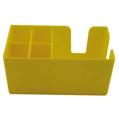 Image of Plastic Bar Caddy Aide Storage Organiser Pub Condiment Napkin Holder Straw by Chabias Ltd (Yellow)