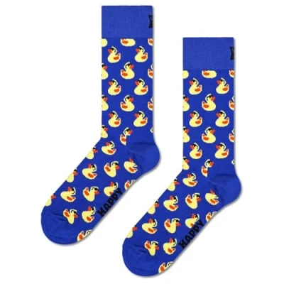 Image of Happy Socks Unisex Rubber Duck Socks, Blue, M L UK