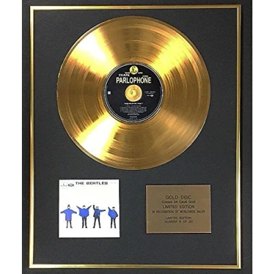 Image of Century Music Awards The Beatles Exclusive Limited Edition 24 Carat Gold Disc Help!