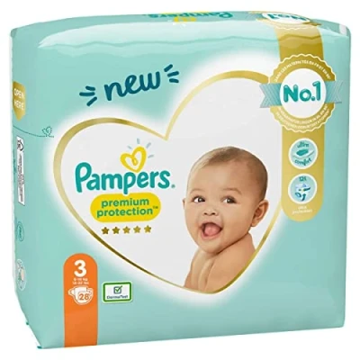 Image of Pampers Premium Protection Diapers Size 3, for Babies 6 10 kg 28 Pieces