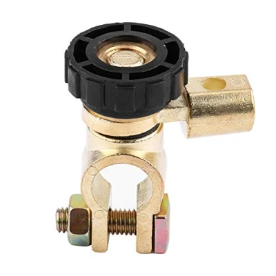 Image of Suuonee Battery Isolator Switch, Universal Car Auto Metal Link Terminal Cut off Switch Master Disconnect (Black)