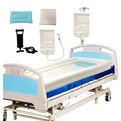 Image of HWIN Inflatable Shower Bathtub Kits, Adult Bath Basin System Bed Assist Aid for Bedridden Disabled Elderly with Air Pump