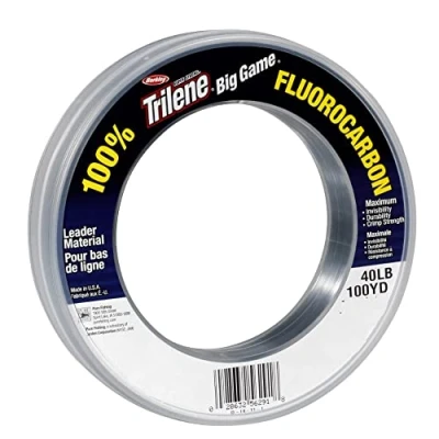 Image of Berkley Big Game Fluorocarbon Leader Line Clear 25 lb, 90m